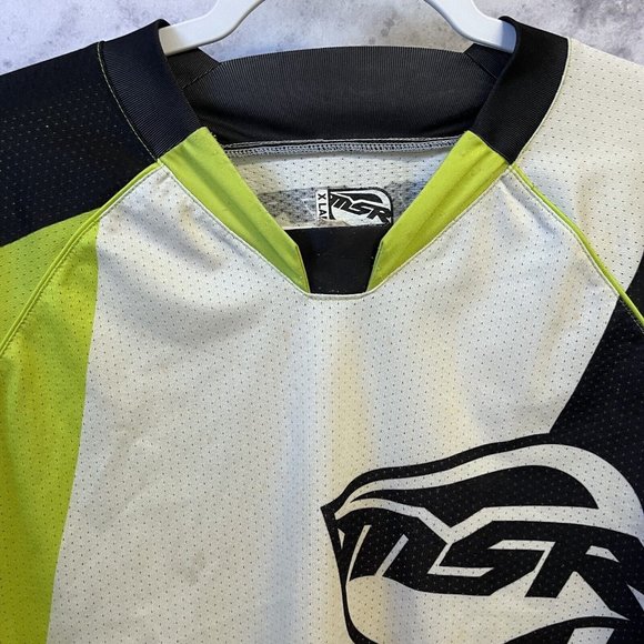 MSR Motocross Racing Jersey Mens XL Long Sleeve NXTAir Green White M5 - Picture 3 of 13